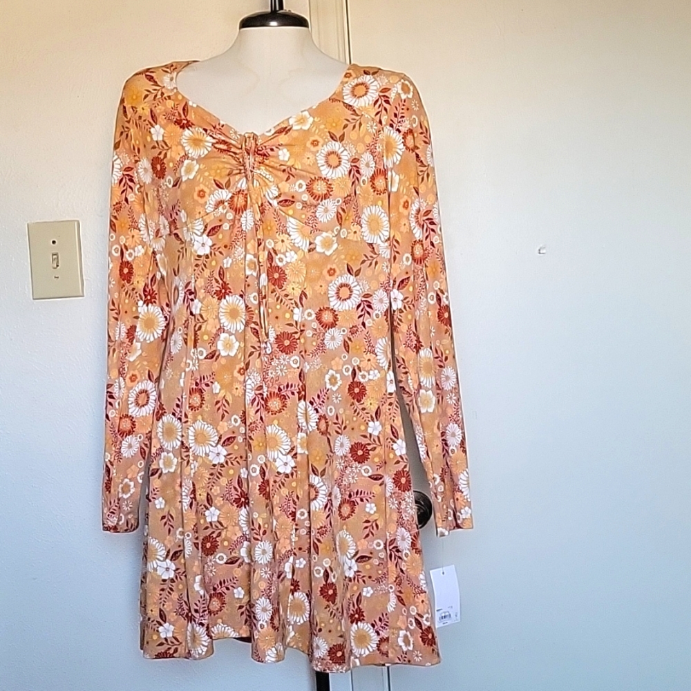 SO Princess Tie-Front Fit & Flare Dress